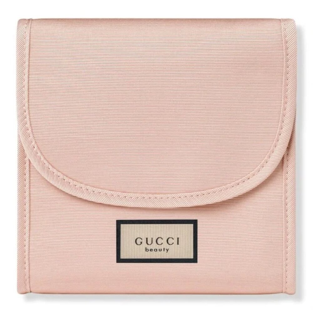 NIP GUCCI Beauty Dusty Blush Pink Snap-Closure Cosmetic Pouch Bag